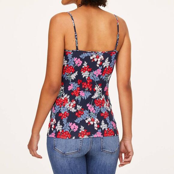 LOFT Blue & Red Floral Scoop Neck Cami - Picture 4 of 12